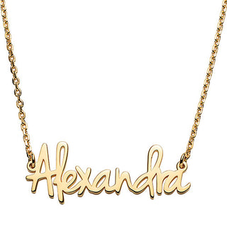 10K Yellow Gold Petite Posh Script Name Necklace