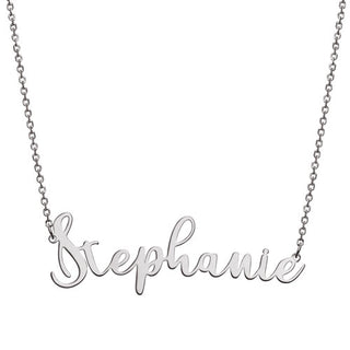 Sterling Silver Fancy Script Name Necklace