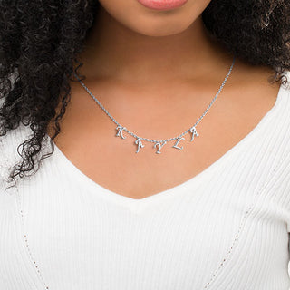 Sterling Silver Dainty Letters Choker Name Necklace