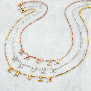 Sterling Silver Dainty Letters Choker Name Necklace
