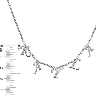 Sterling Silver Dainty Letters Choker Name Necklace