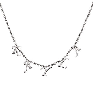 Sterling Silver Dainty Letters Choker Name Necklace