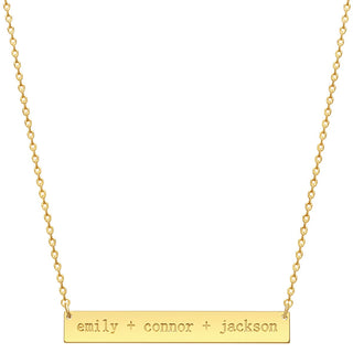 Collection of Names Personalized Bar Necklace