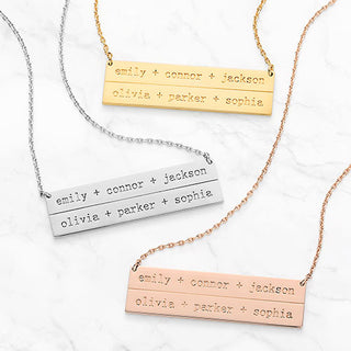 Collection of Names Personalized Bar Necklace