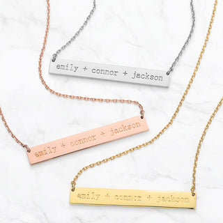 Collection of Names Personalized Bar Necklace