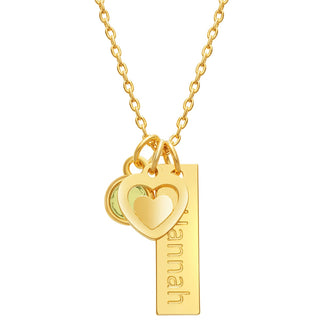 Mini Heart Personalized Charm Necklace
