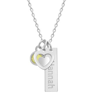 Mini Heart Personalized Charm Necklace