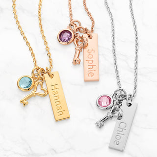 Key To My Heart Personalized Charm Necklace
