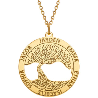 Family Name Tree of Life Necklace
