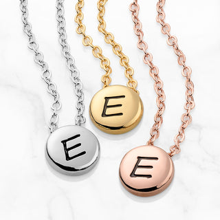 Mini Circle Initial Necklace