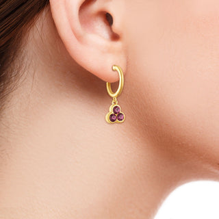 Birthstone Hoop Earrings and Necklace Set