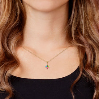 Birthstone Marquise Stud Earrings and Necklace Set