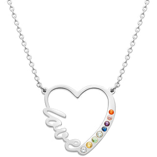 Love In My Heart Birthstone Necklace