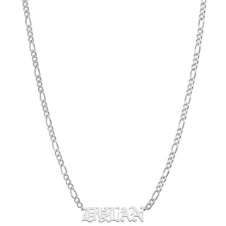 Old English Name Necklace - Your choice Silver, 14K Gold or 14K Rose Gold Plated