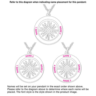 Engraved Compass with CZ Necklace