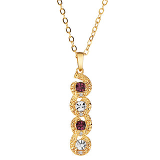 Filigree Birthstone and Diamond Accent Necklace