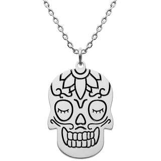 Engraved Skull Necklace