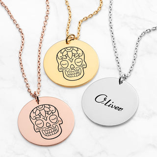 Skull Engraving Necklace