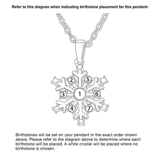 Snowflake with Diamond and Birthstone Necklace