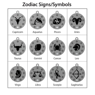 Zodiac Animal and Birthstone Disc Necklace