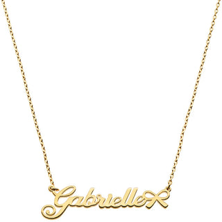 Fancy Script Name with Bow Necklace