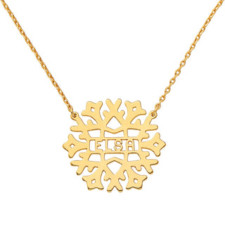 Snowflake Name Necklace Uppercase