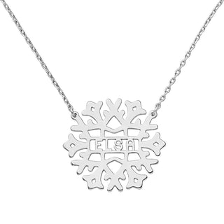 Snowflake Name Necklace Uppercase