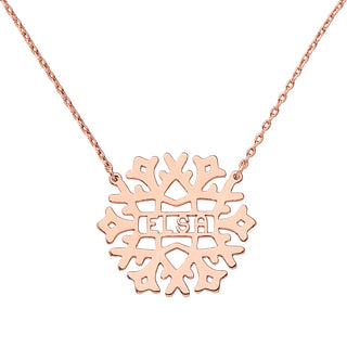 Snowflake Name Necklace Uppercase