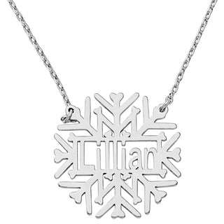 Snowflake Name Necklace