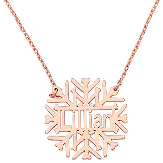 Snowflake Name Necklace