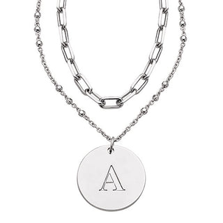 Personalized Dainty Layered Initial Pendant Necklace
