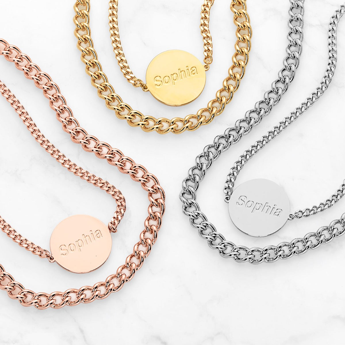 Layered Engraved Name Necklace – Limoges Jewelry