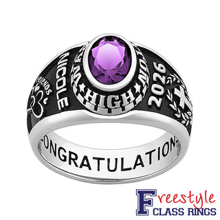 Ladies CELEBRIUM Traditional Oval Stone Class Ring