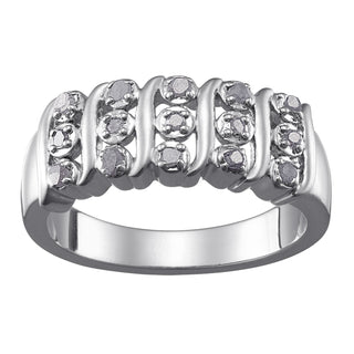 Genuine Diamond Accent Swirl Ring