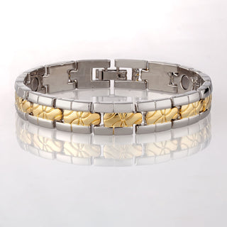 Two Tone Magnetic Bracelet 9in