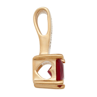 14K Gold over Sterling Engraved Name and Birthstone Charm Pendant