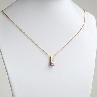 14K Gold over Sterling Engraved Name and Birthstone Charm Pendant