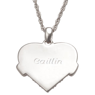 Survivor Heart Pendant with Crystals