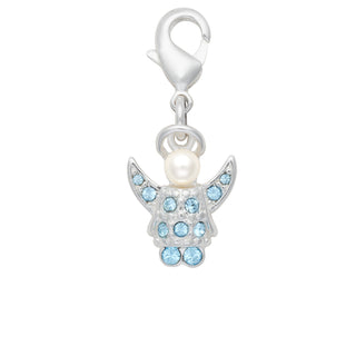 Silver Plated Angel Crystal Charm