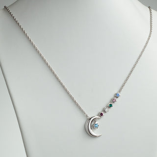 To the Moon & Back Family Birthstone Pendant
