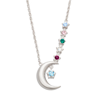 To the Moon & Back Family Birthstone Pendant