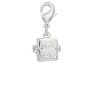 Silver Plated 'Holy Bible' Hinged Charm