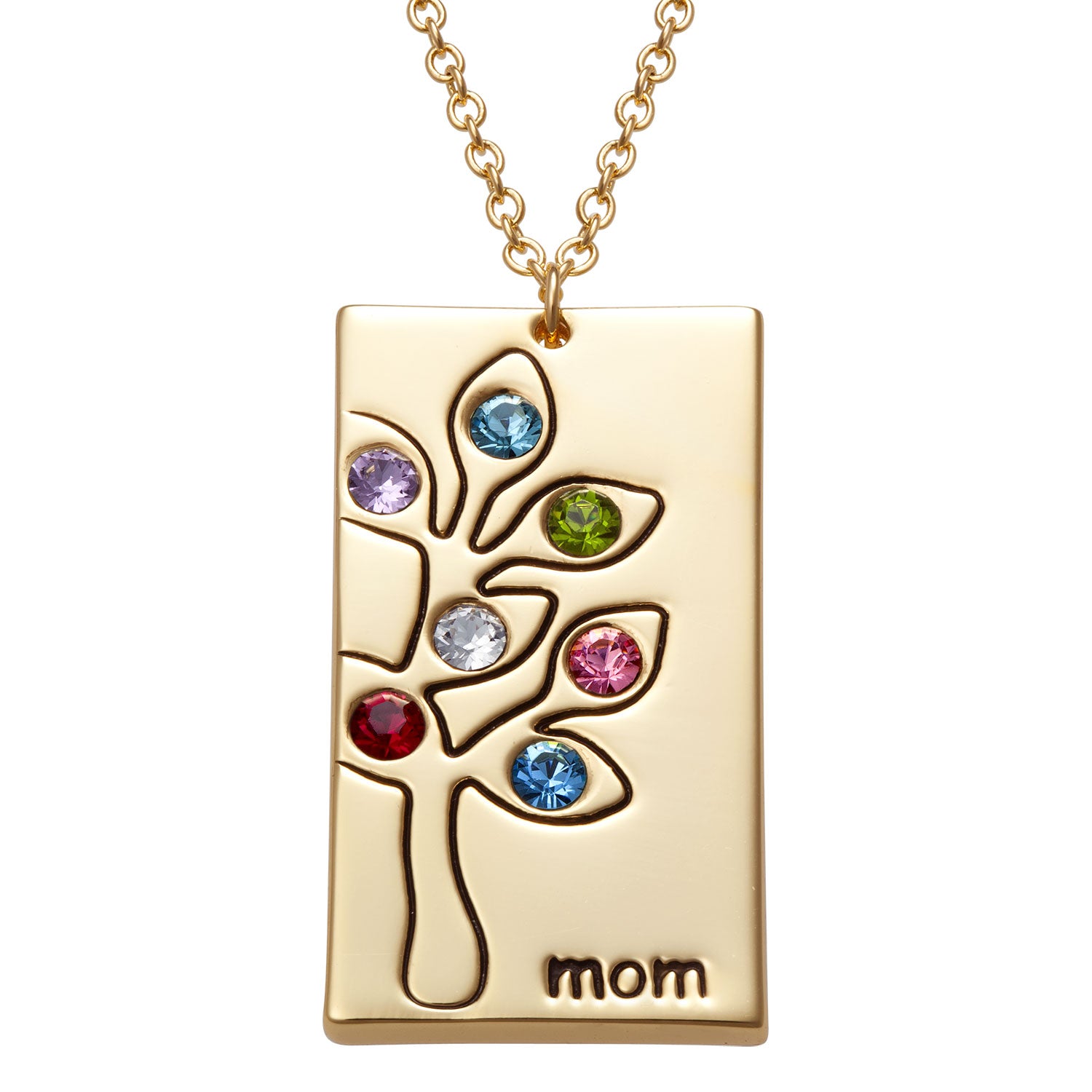 Birthstone Family Tree Mom Necklace – Limoges Jewelry