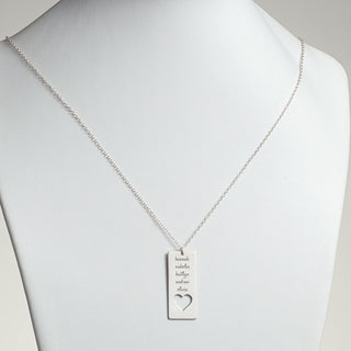 Sterling Silver Engraved Heart Cutout 2-pc Necklace Set