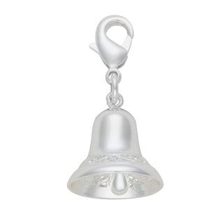 Silver Plated Filigree Bell Charm