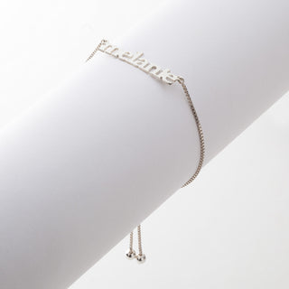 Sterling Silver Lowercase Name Adjustable Bracelet