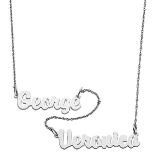 Sterling Silver Couple's Name Necklace