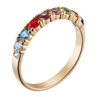 Gold over Sterling Family Birthstone Ring