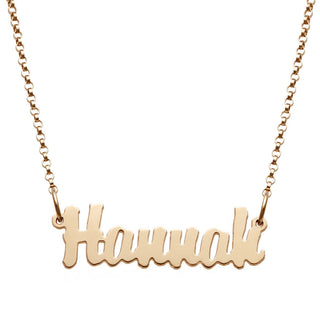 14K Gold over Sterling Mini Name Necklace