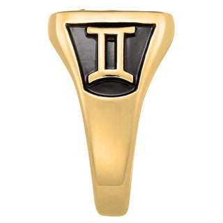 Ladies Yellow CELEBRIUM Crest Square Signet Ring